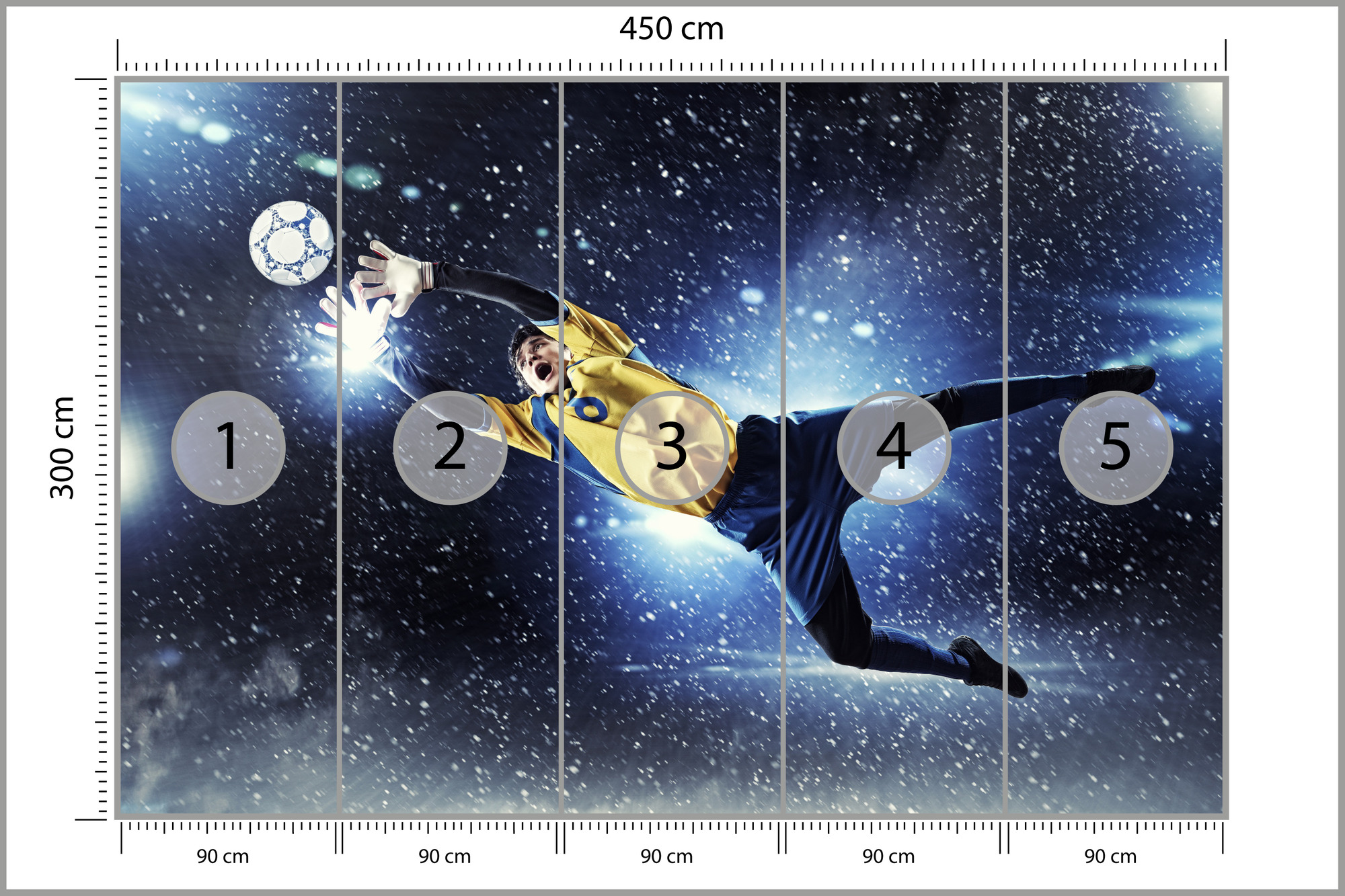 Emaga Fototapeta Bramkarz W Locie Vinyl Strukturalny 450x300