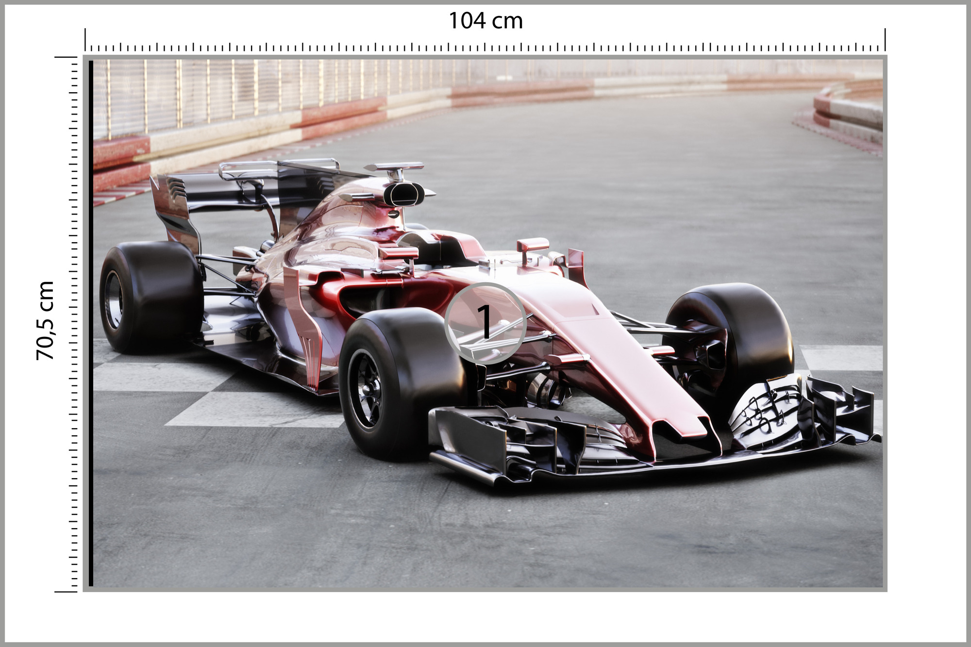 Emaga Fototapeta Bolid F1 Na Lini Startu Vinyl Strukturalny 104x70.5