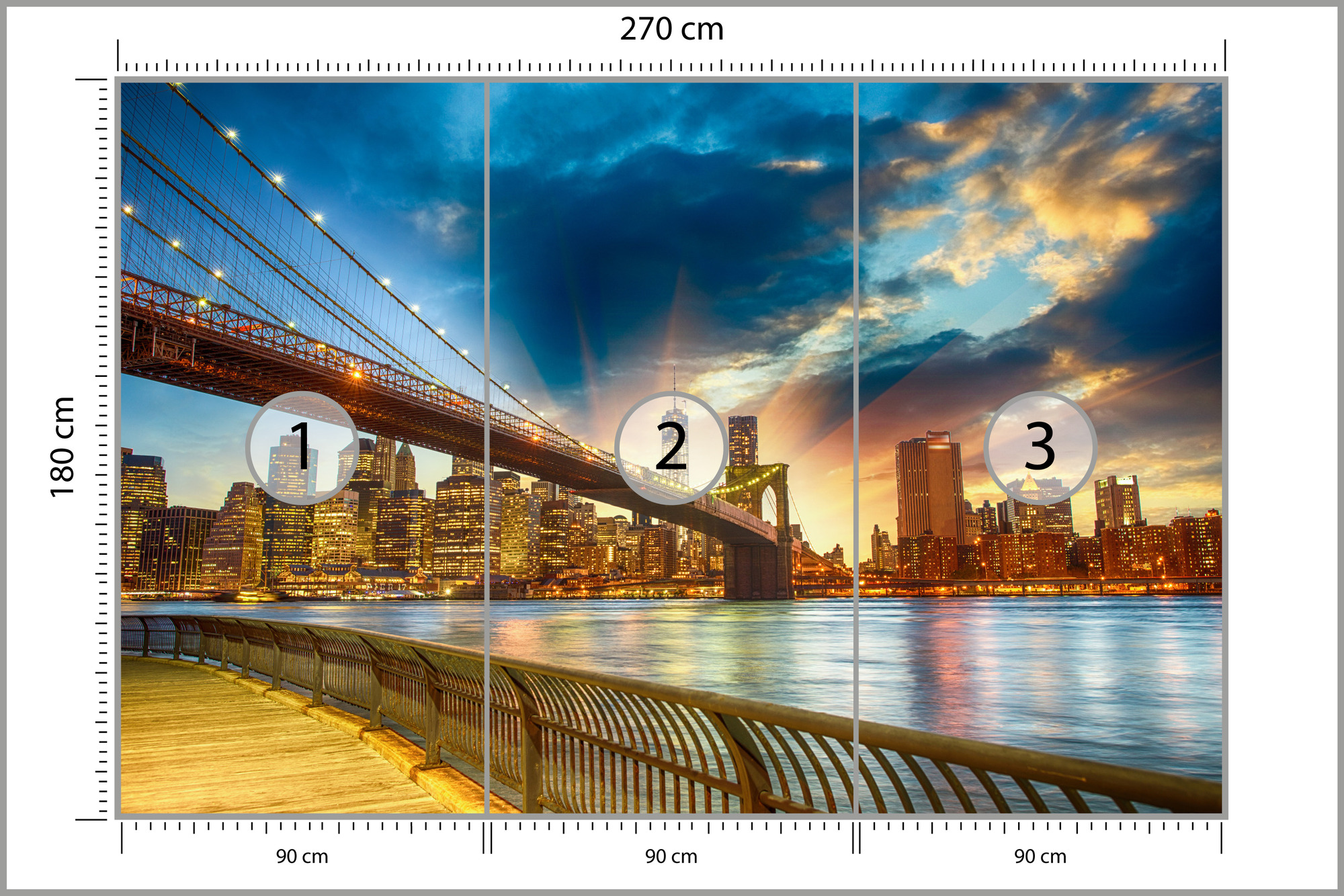 Emaga Fototapeta Widok Na Nowy Jork Vinyl Strukturalny 270x180