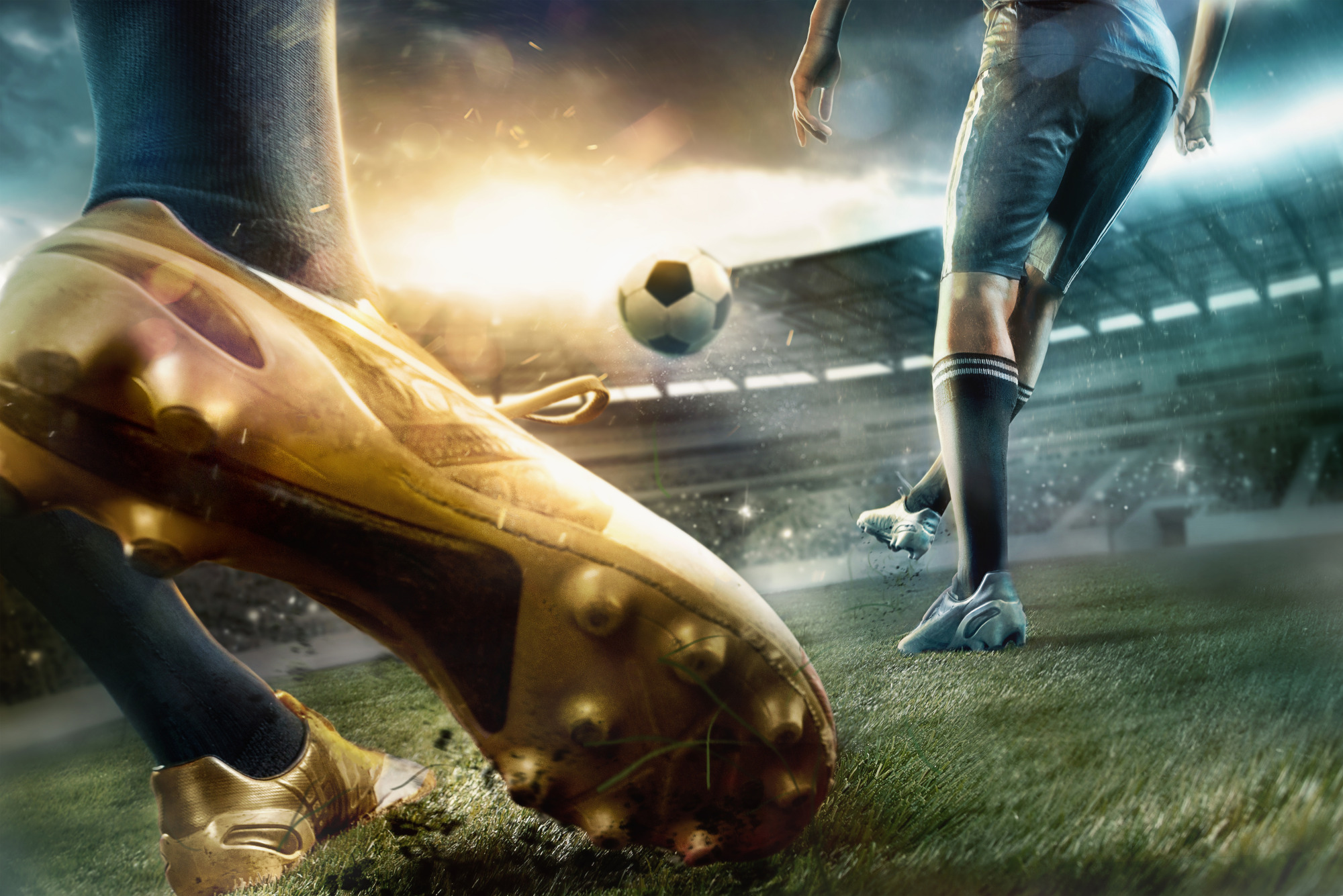 Photomural Soccer Players During The Game