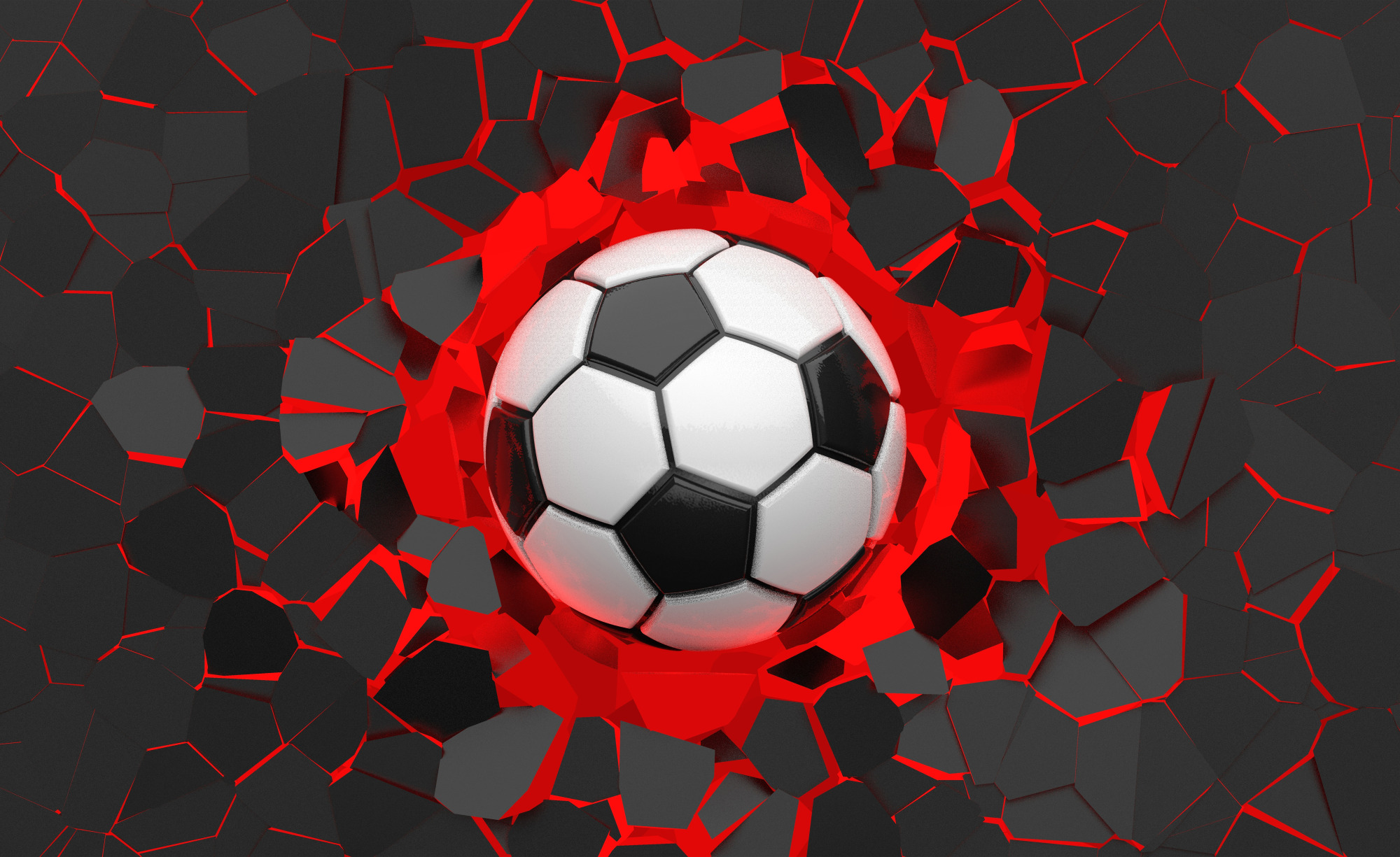 Photomural Soccer 3D