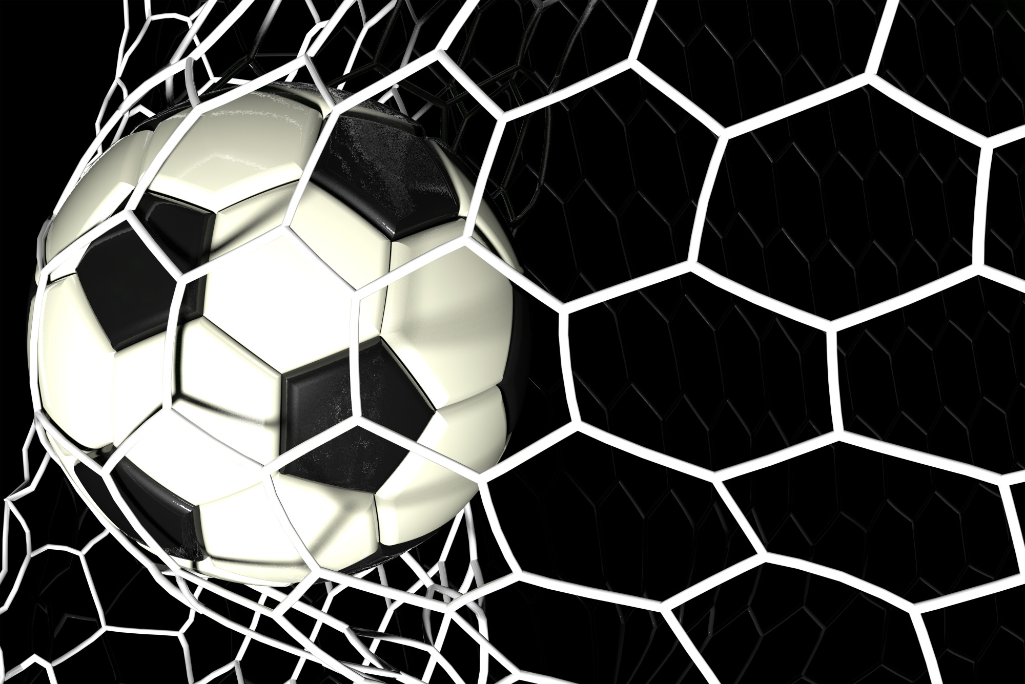 Photomural 3D Soccer Ball In Net