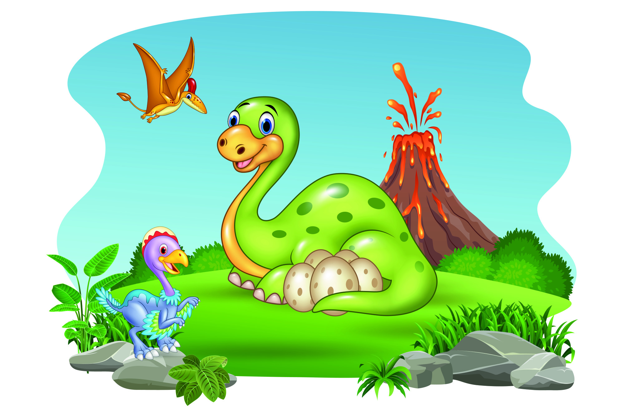 Photomural Dinosaurs On The Glade