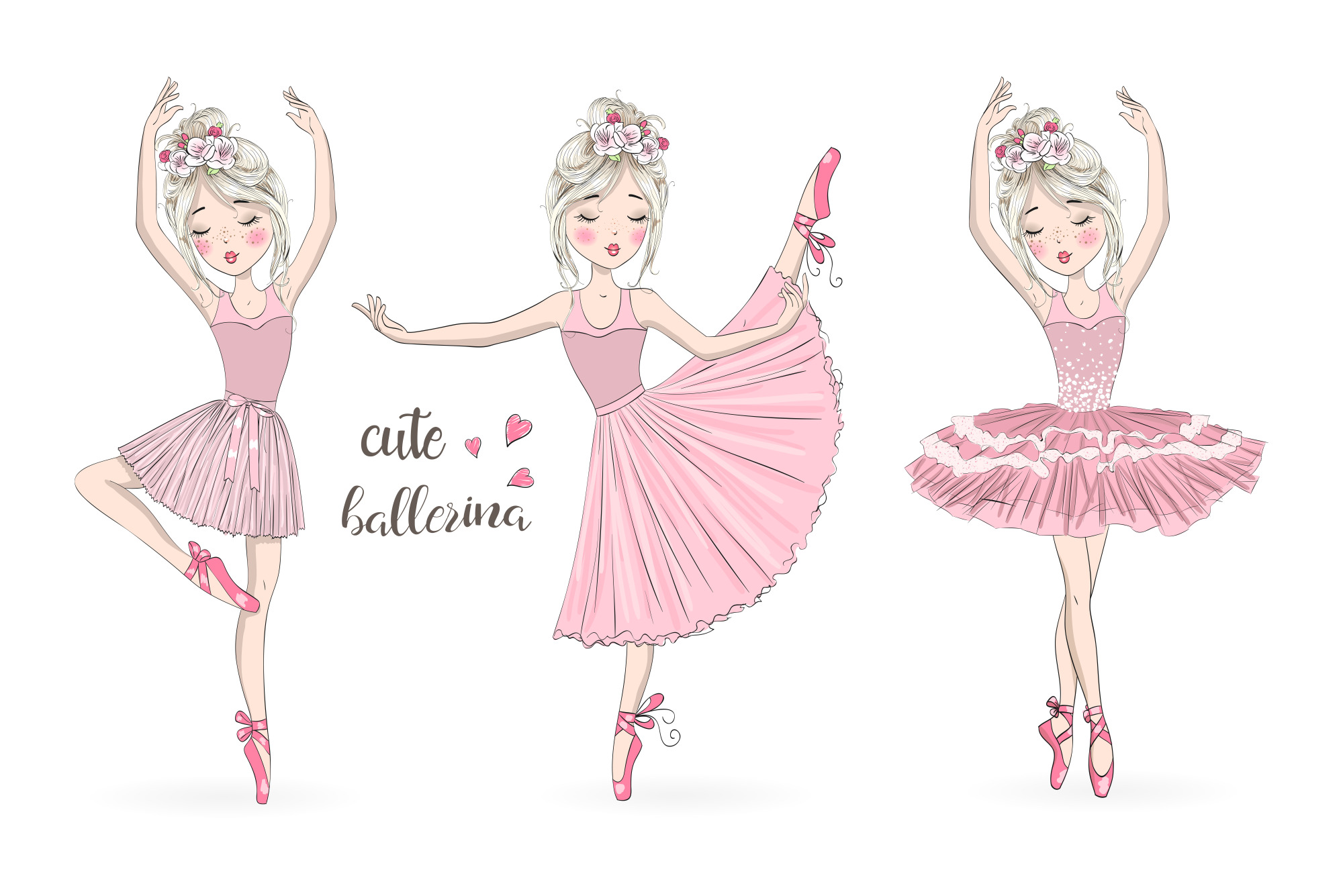 Photomural Pink Dancers