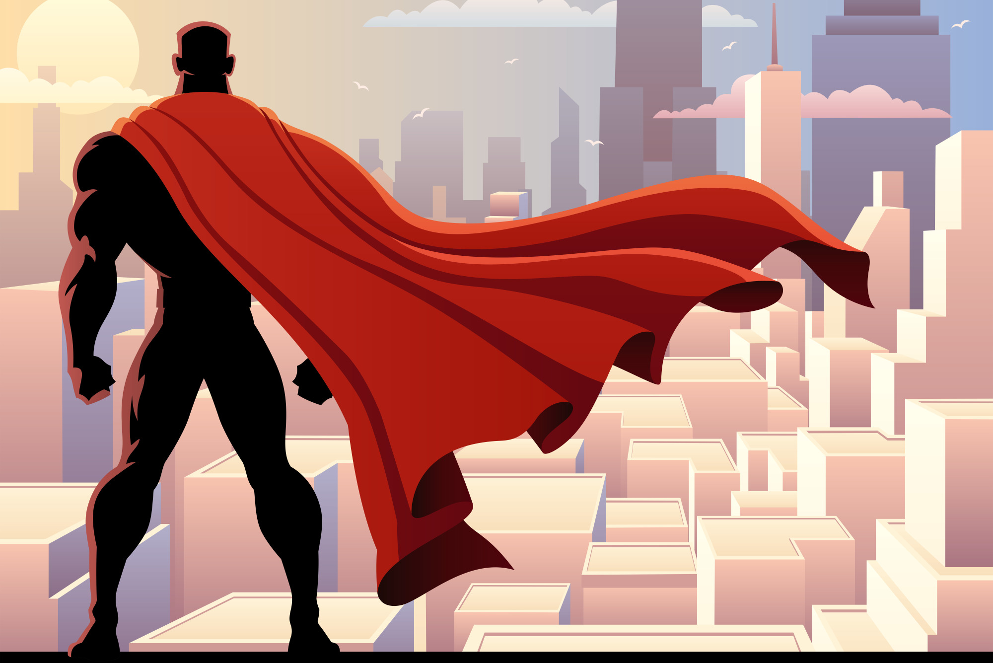 Photomural Superhero In A Cape
