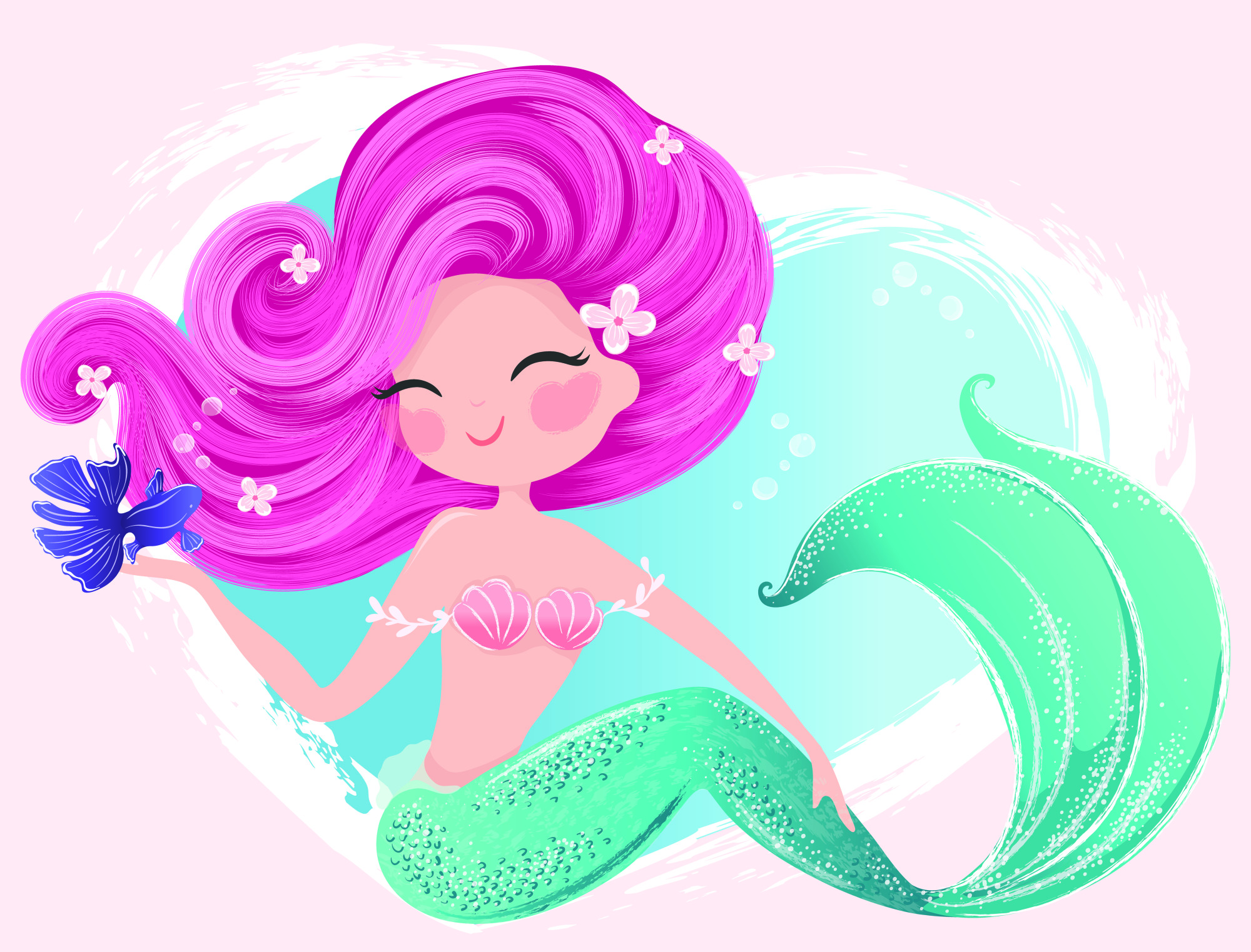 Photomural Lovely Mermaid