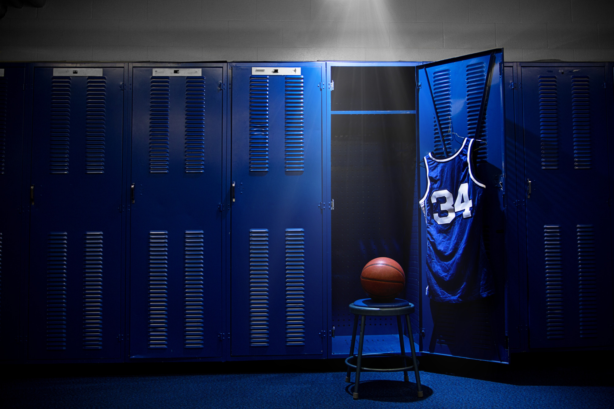 Photomural Basketball Team Cloakroom
