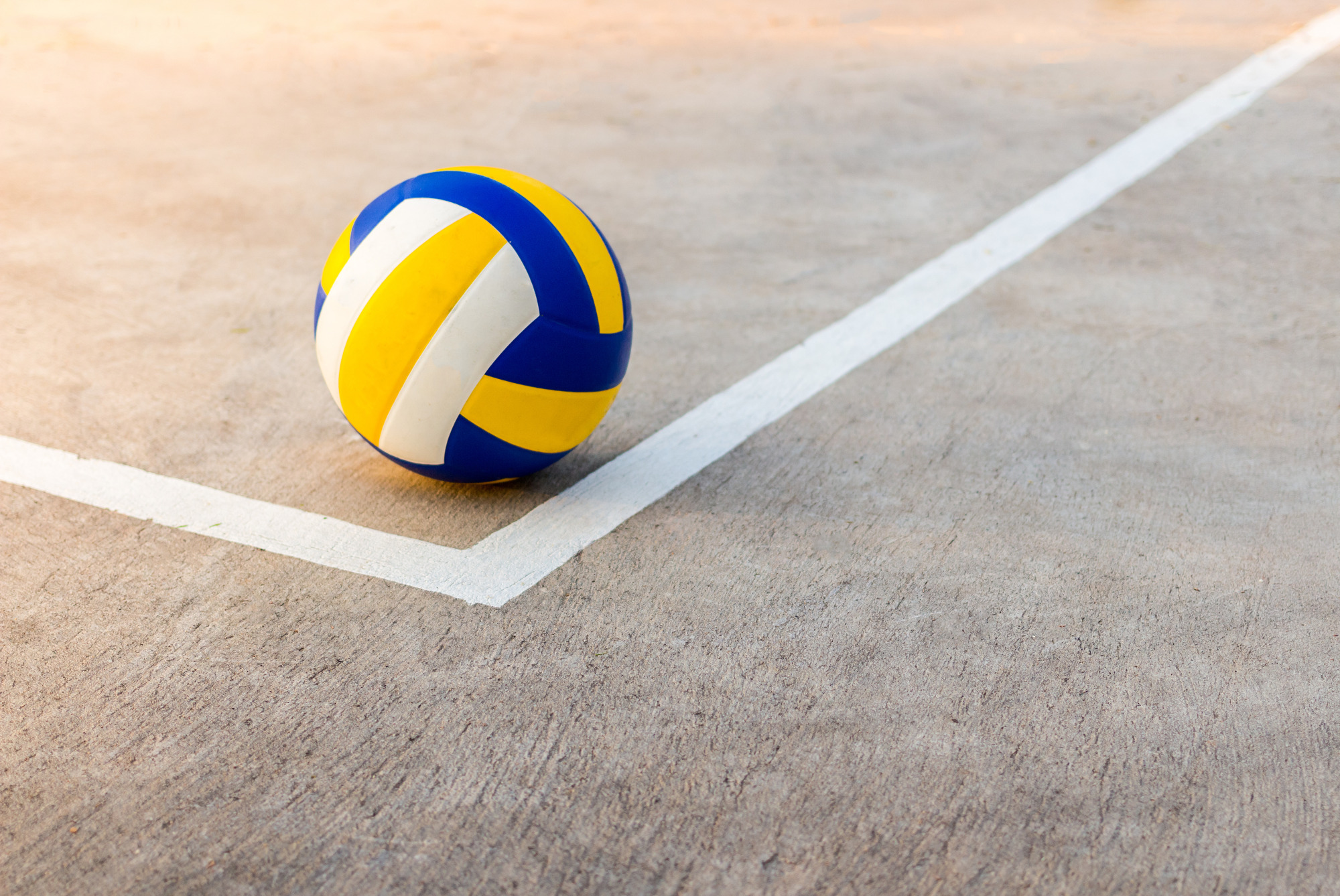 Photomural Volleyball Near The White Line