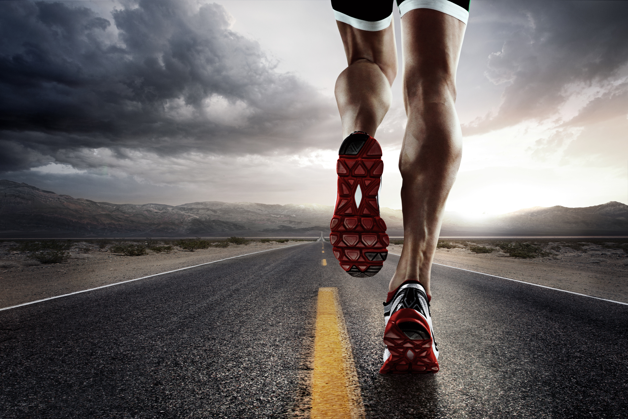 Photomural Runner On The Road