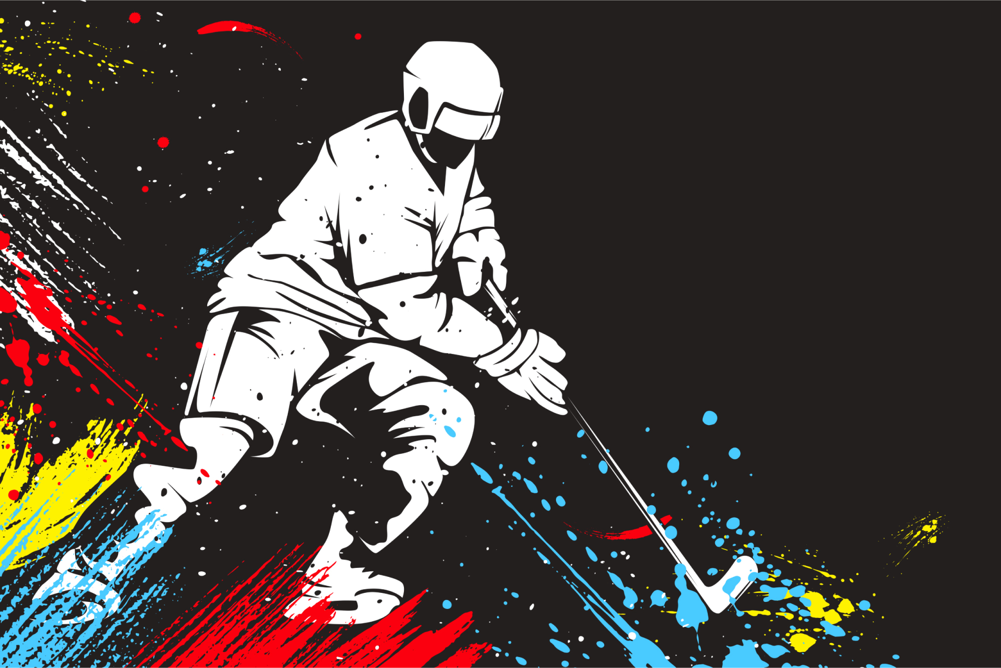 Photomural Hockey Player