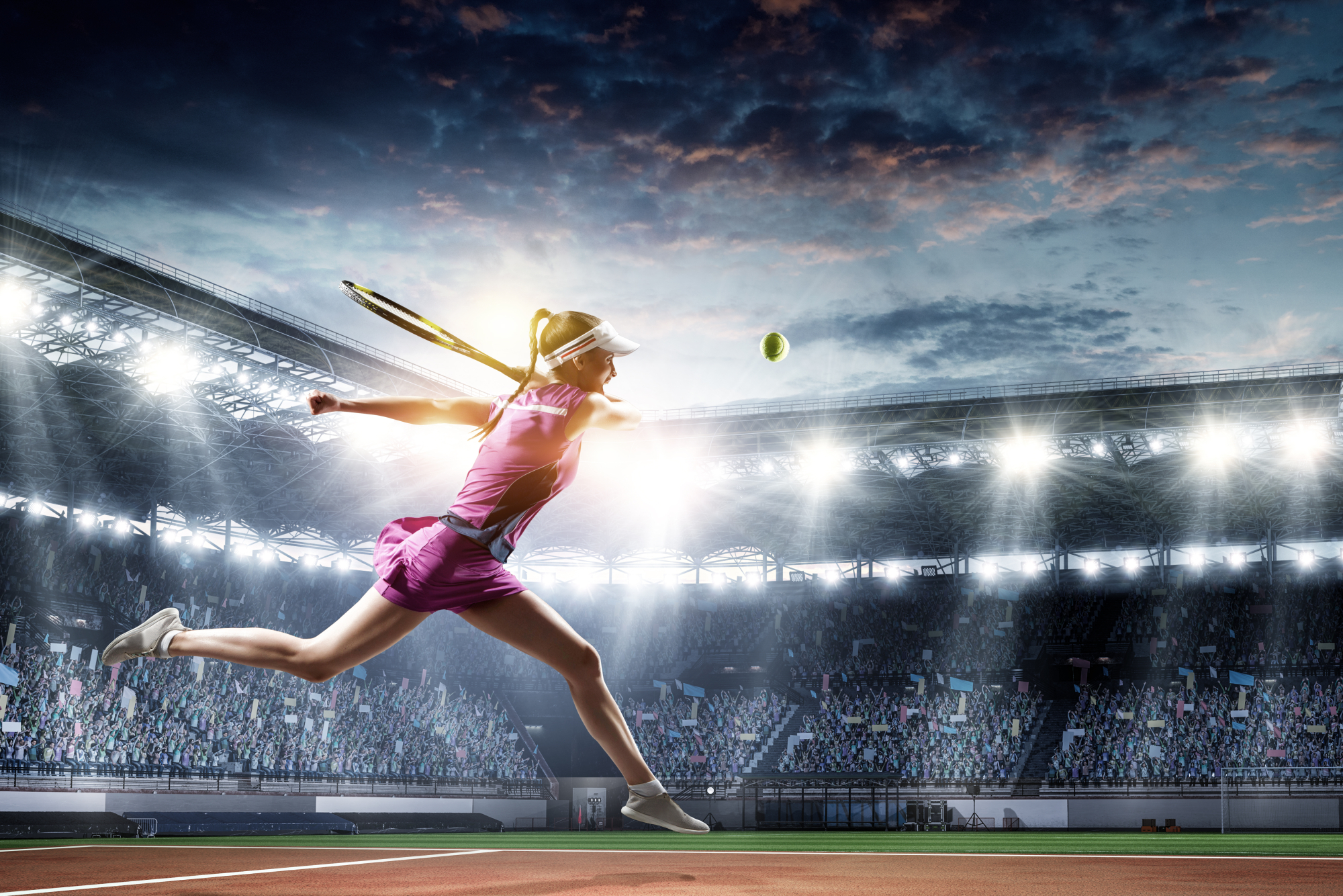 Photomural Tennis Player At The Stadium