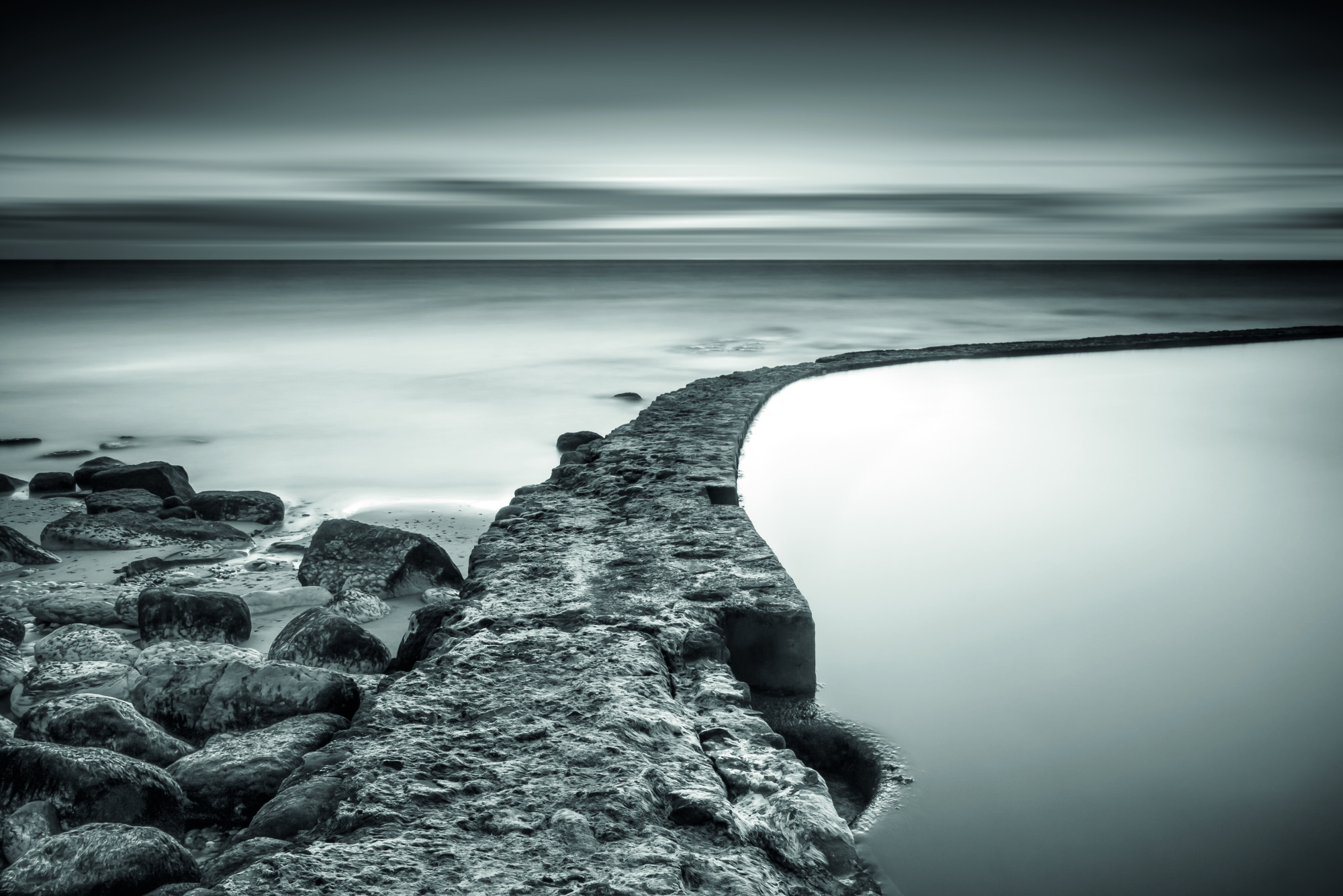 Photomural Beach Sea Rocks
