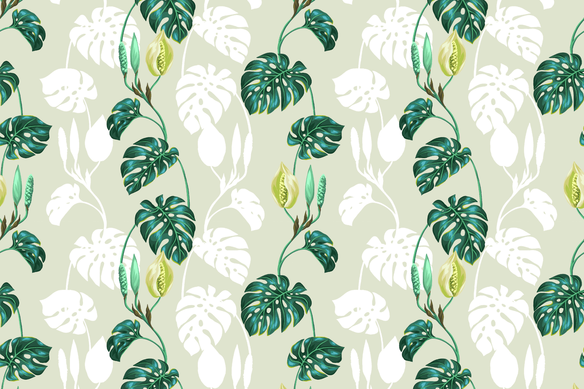 Photomural Monstera Leaves