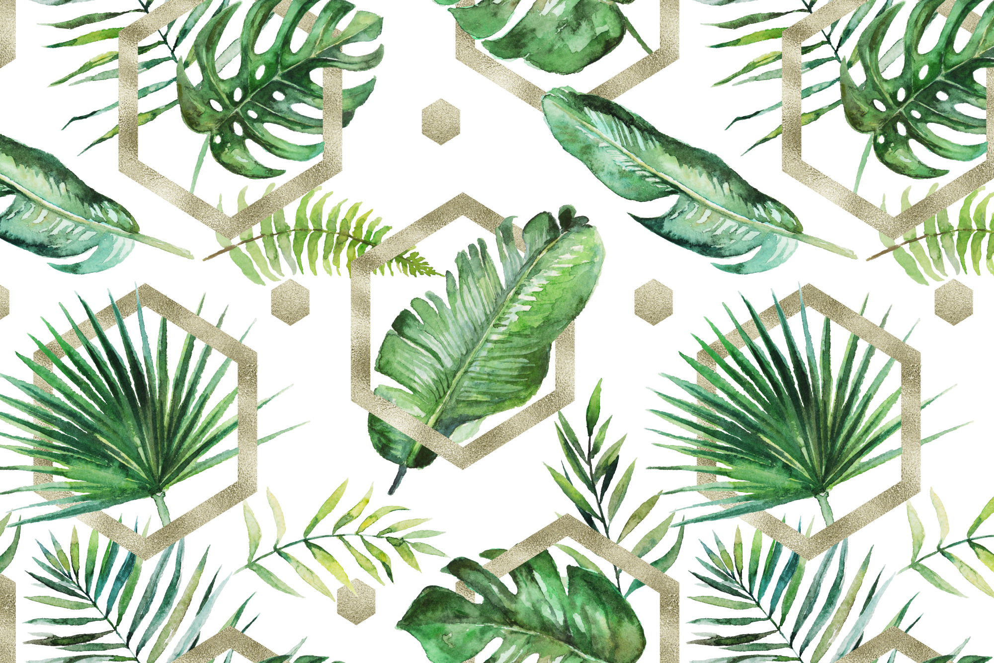 Photomural Monstera Leaves