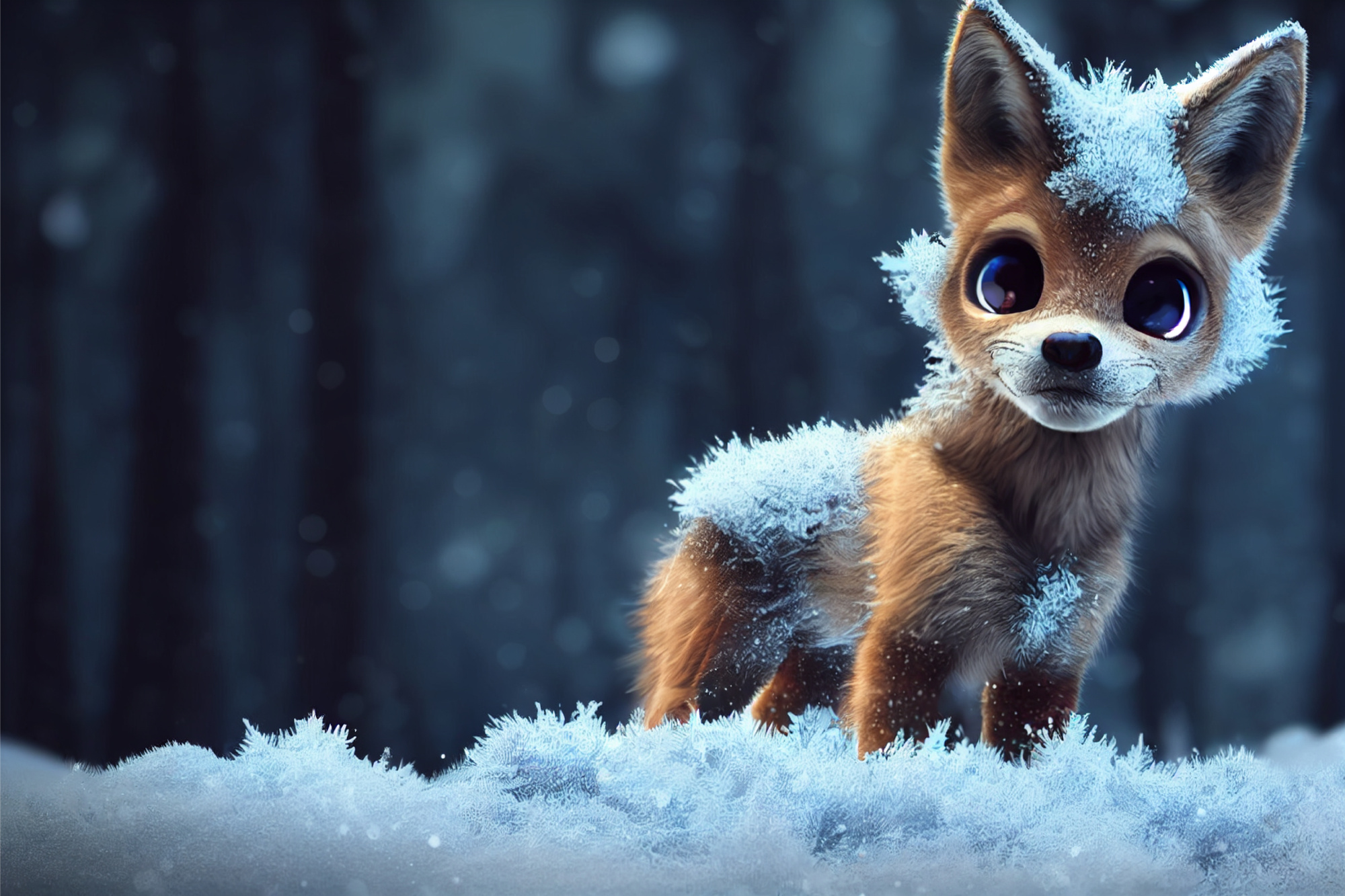 Photomural Red Fox In The Snow