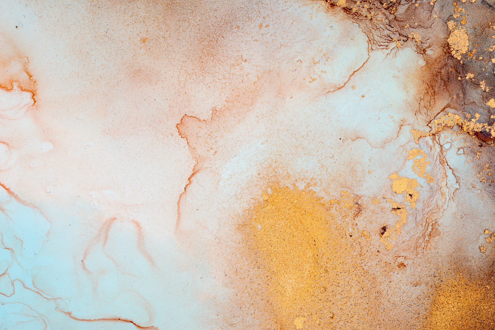 Photomural Marble Ink Abstract Art From Exquisite Original Painting For Abstract Background . Painting Was Painted Pattern Of Ombre Alcohol Ink .