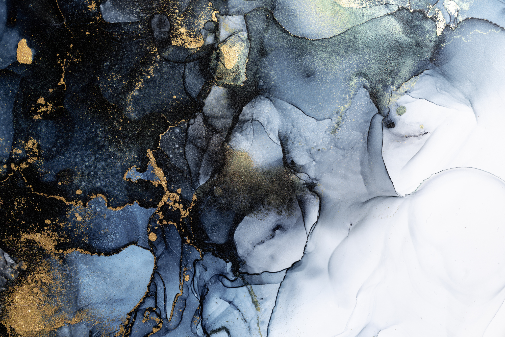 Photomural Marble Ink Abstract Art From Exquisite Original Painting For Abstract Background . Painting Was Painted Pattern Of Ombre Alcohol Ink .