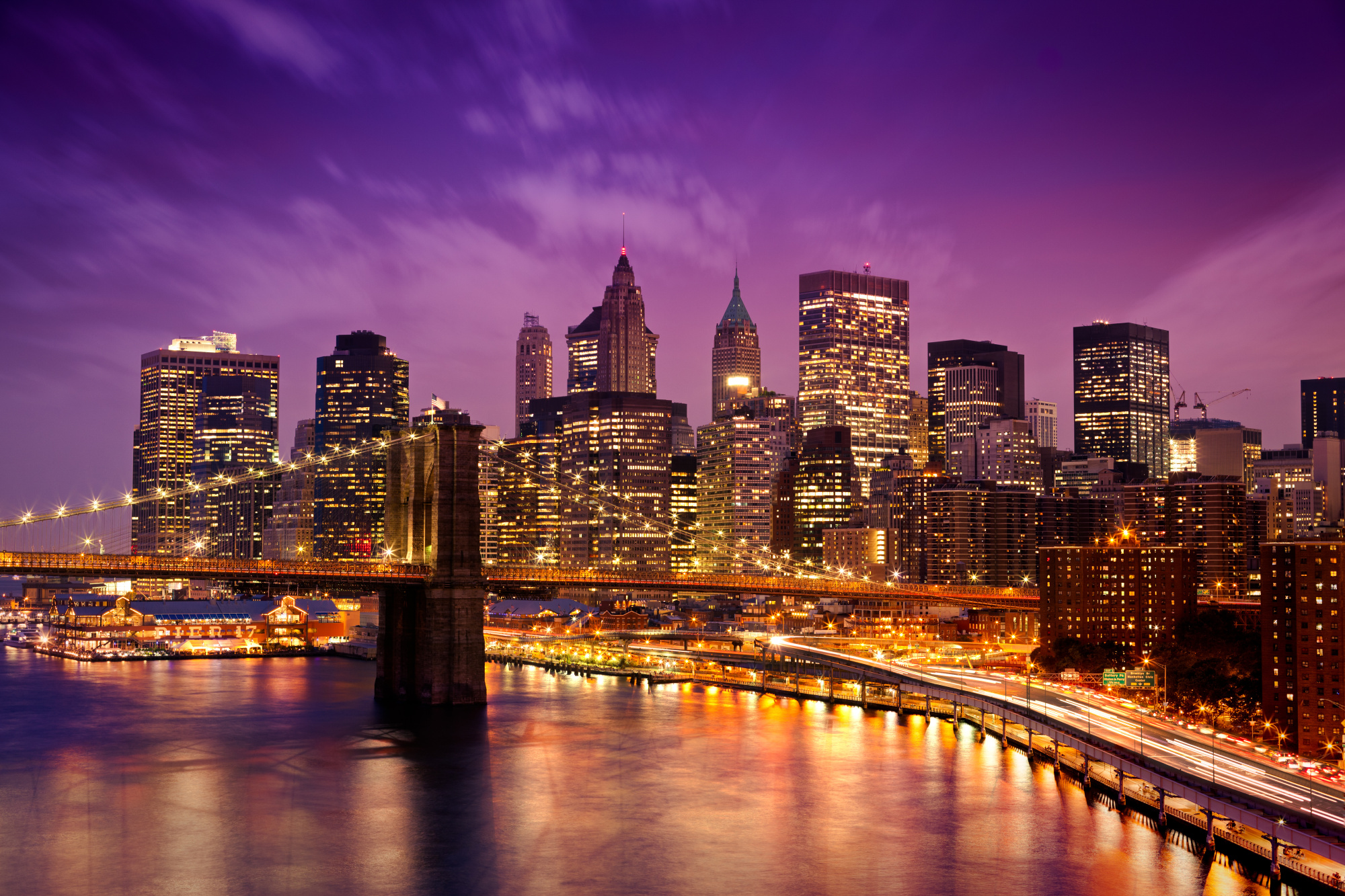 Photomural New York Manhattan Pont De Brooklyn