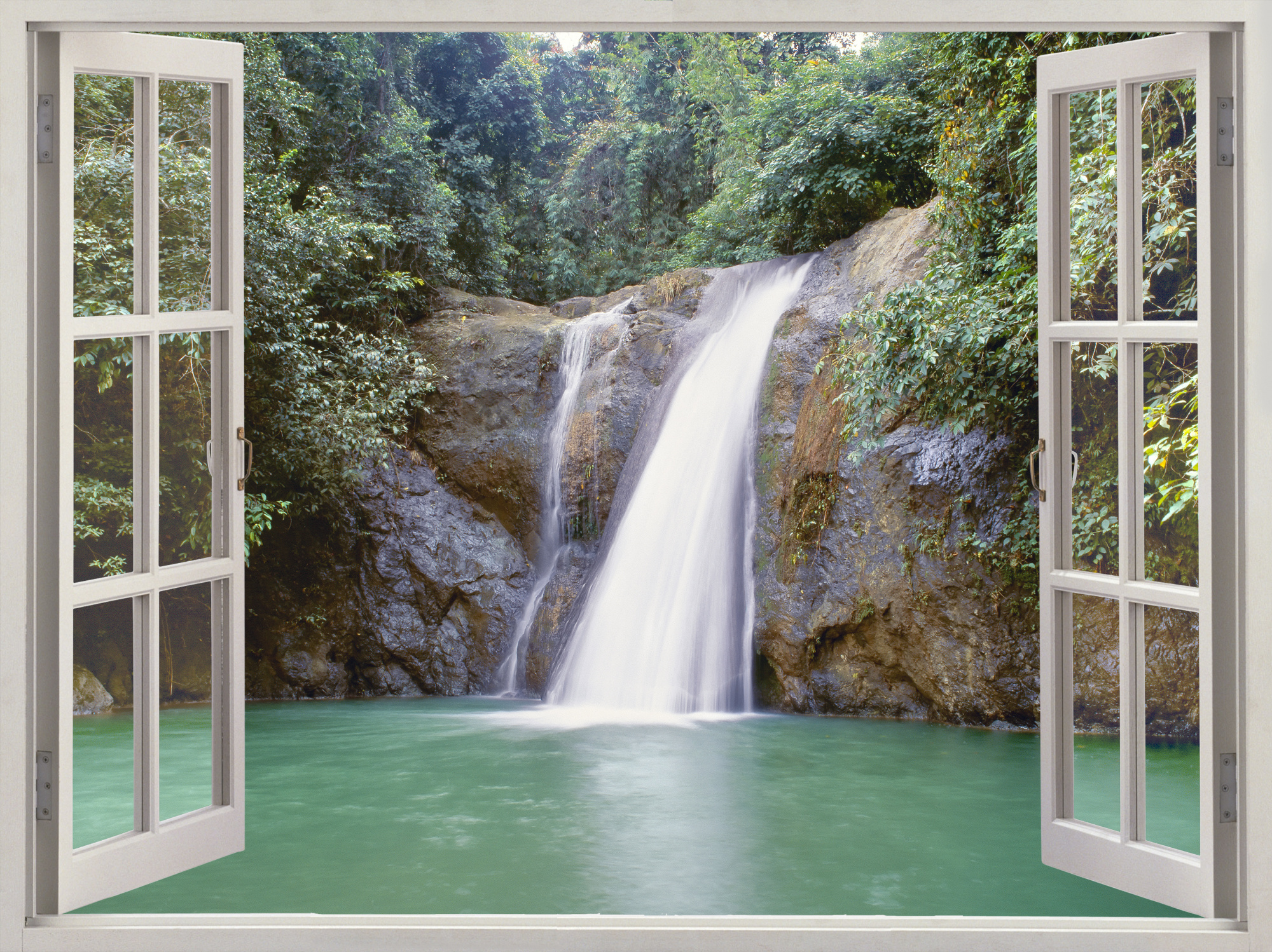 Photomural Waterfall Near Iligan Town, Mindanao, Philippines