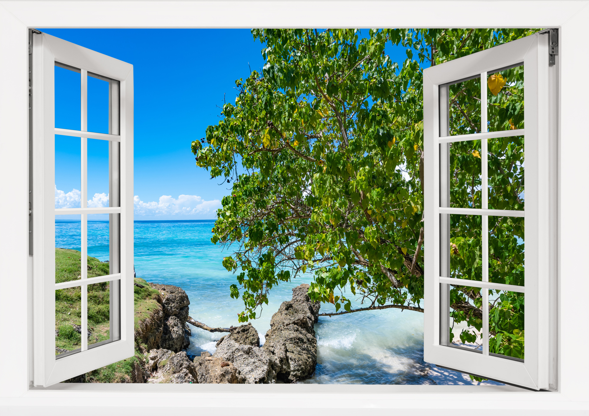 Photomural Open Window To The Sea