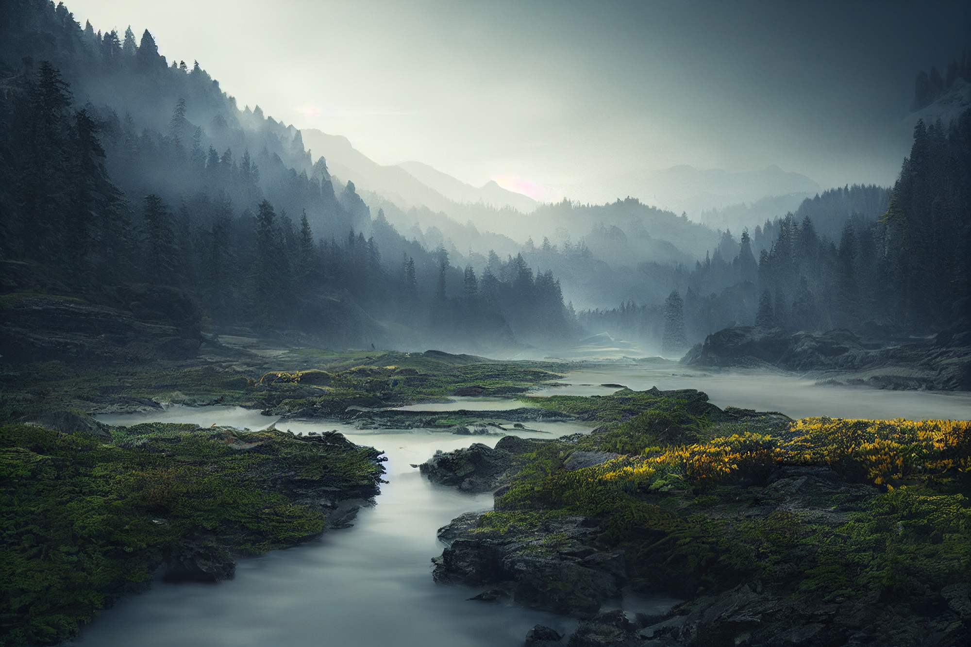 Photomural Breathtaking Landscape 4K Background