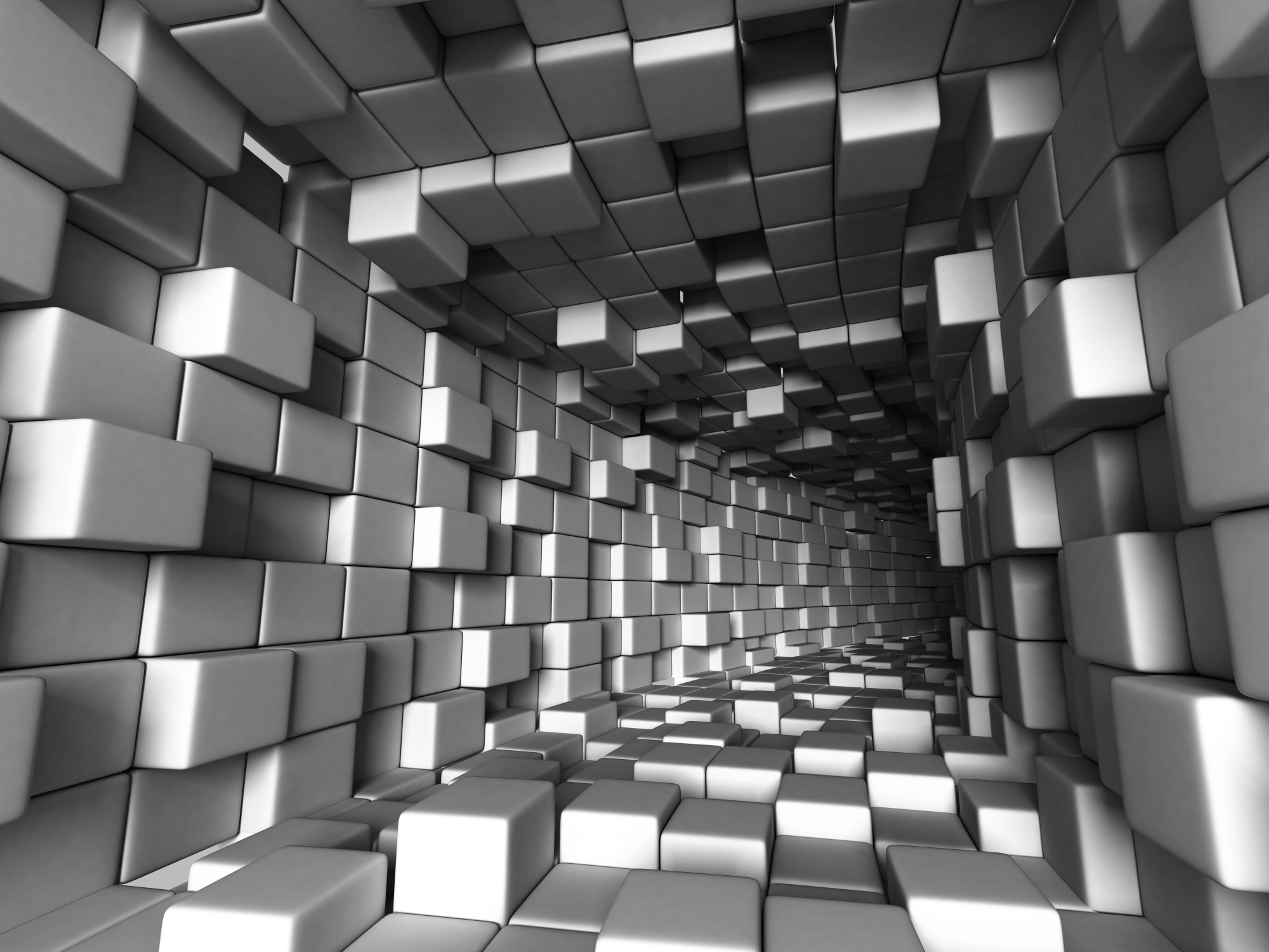 Photomural Abstract Architecture Tunnel With Light Background