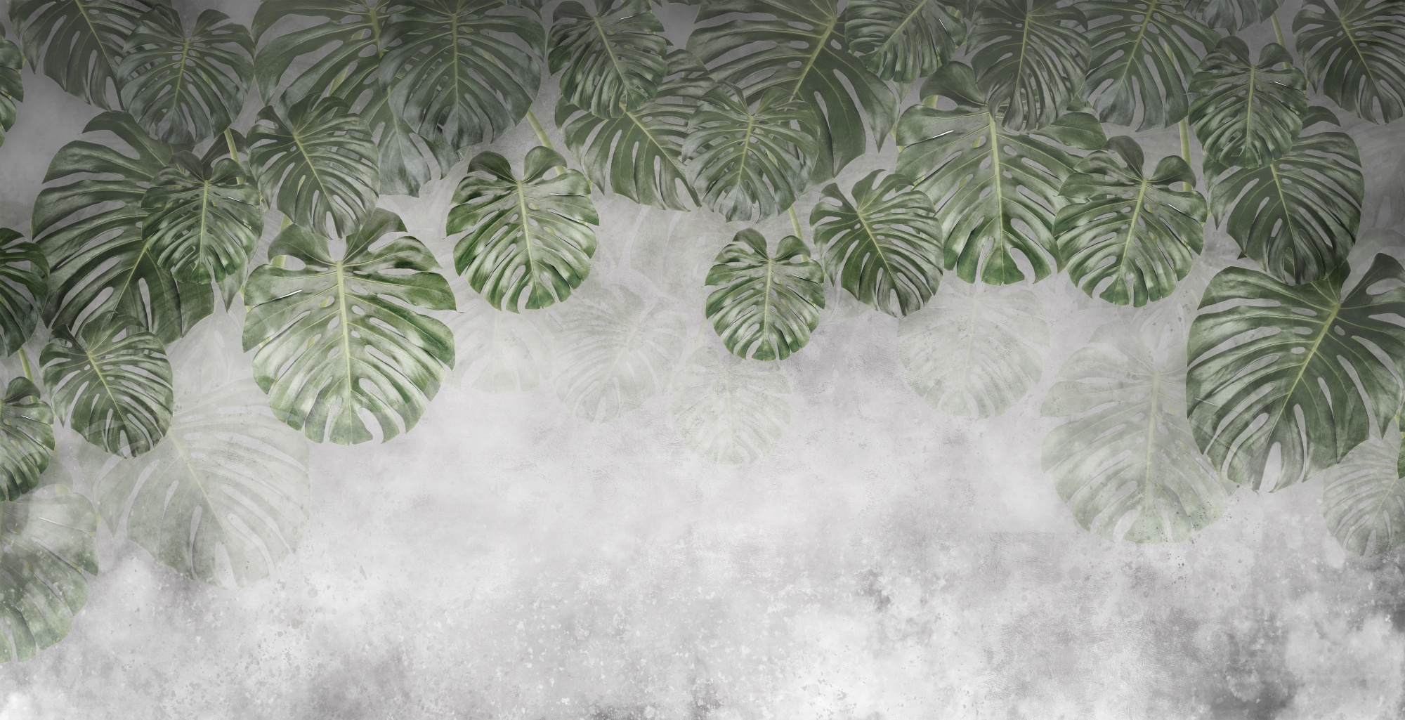 Photomural Tropical Trees And Leaves For Digital Printing Wallpaper, Custom Design Wallpaper - 3D