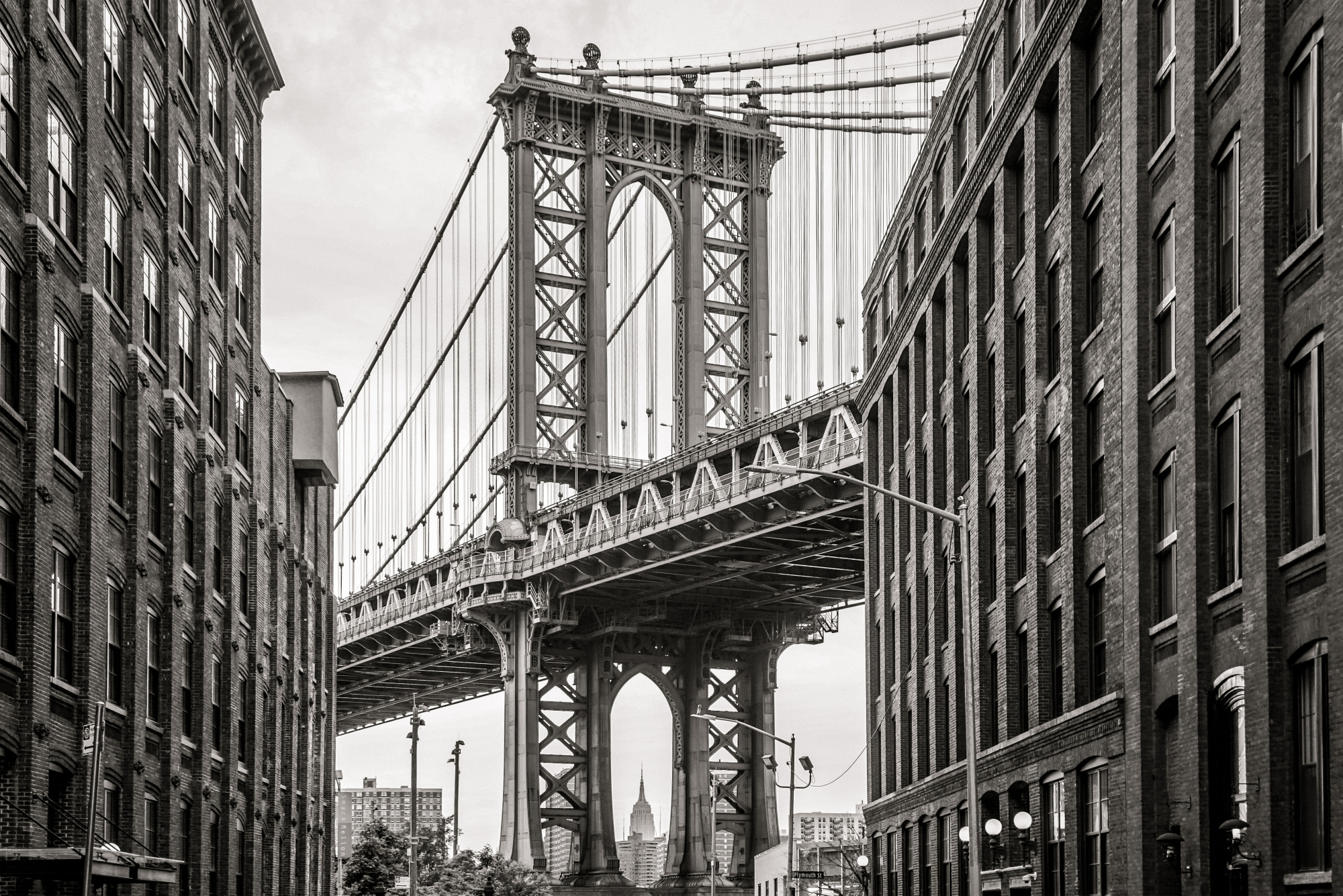Photomural Bridge In New York City