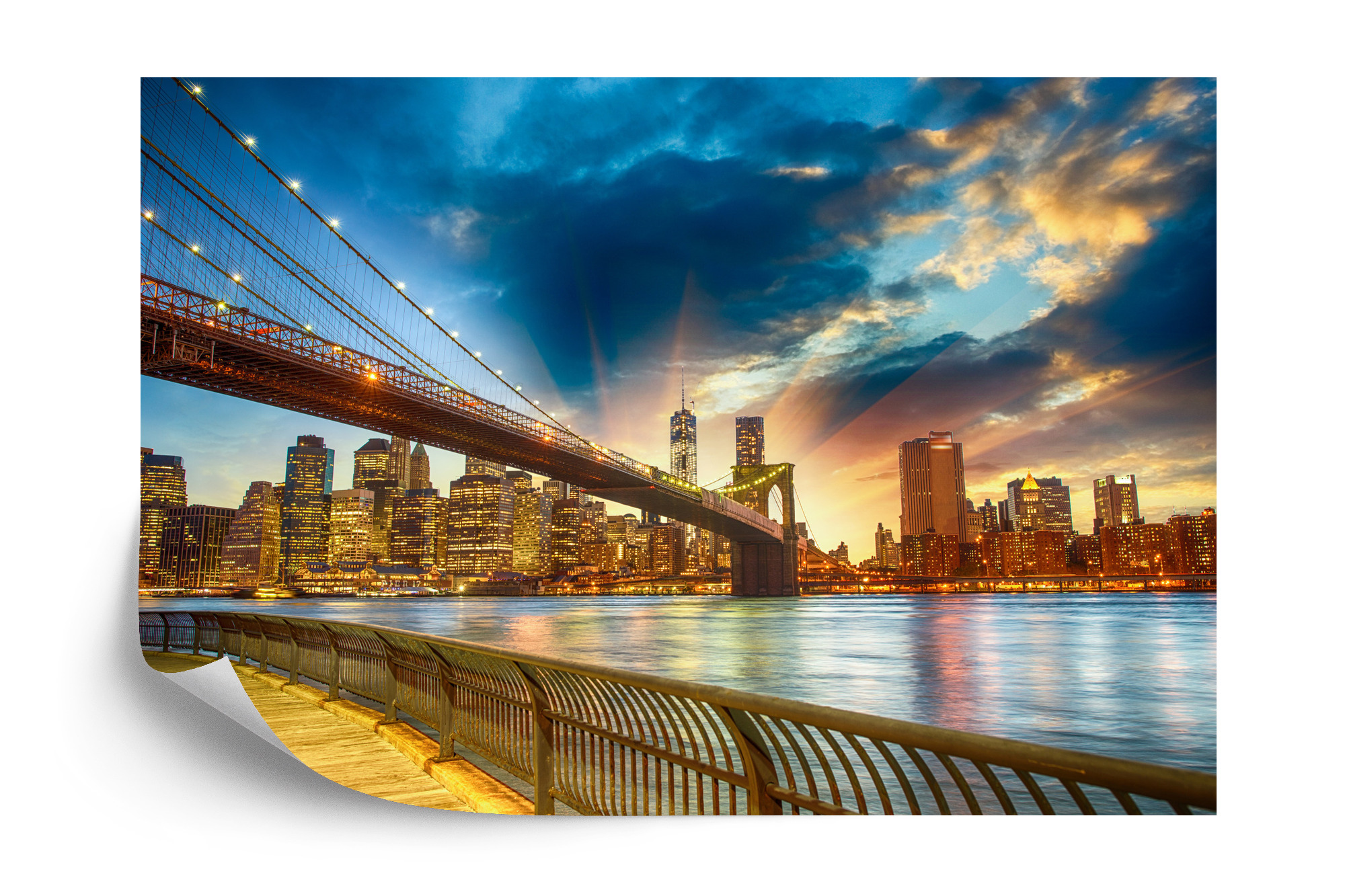 Emaga Fototapeta Widok Na Nowy Jork Vinyl Gładki 368x254