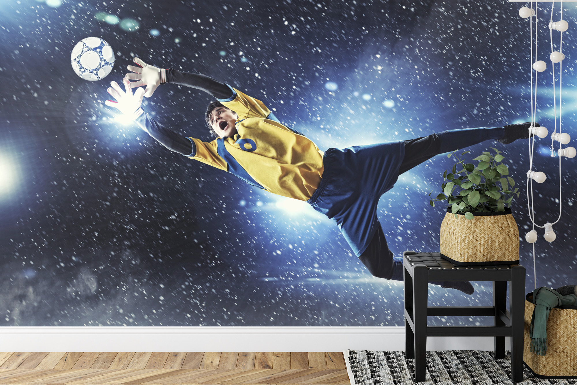 Emaga Fototapeta Bramkarz W Locie Vinyl Strukturalny 450x300