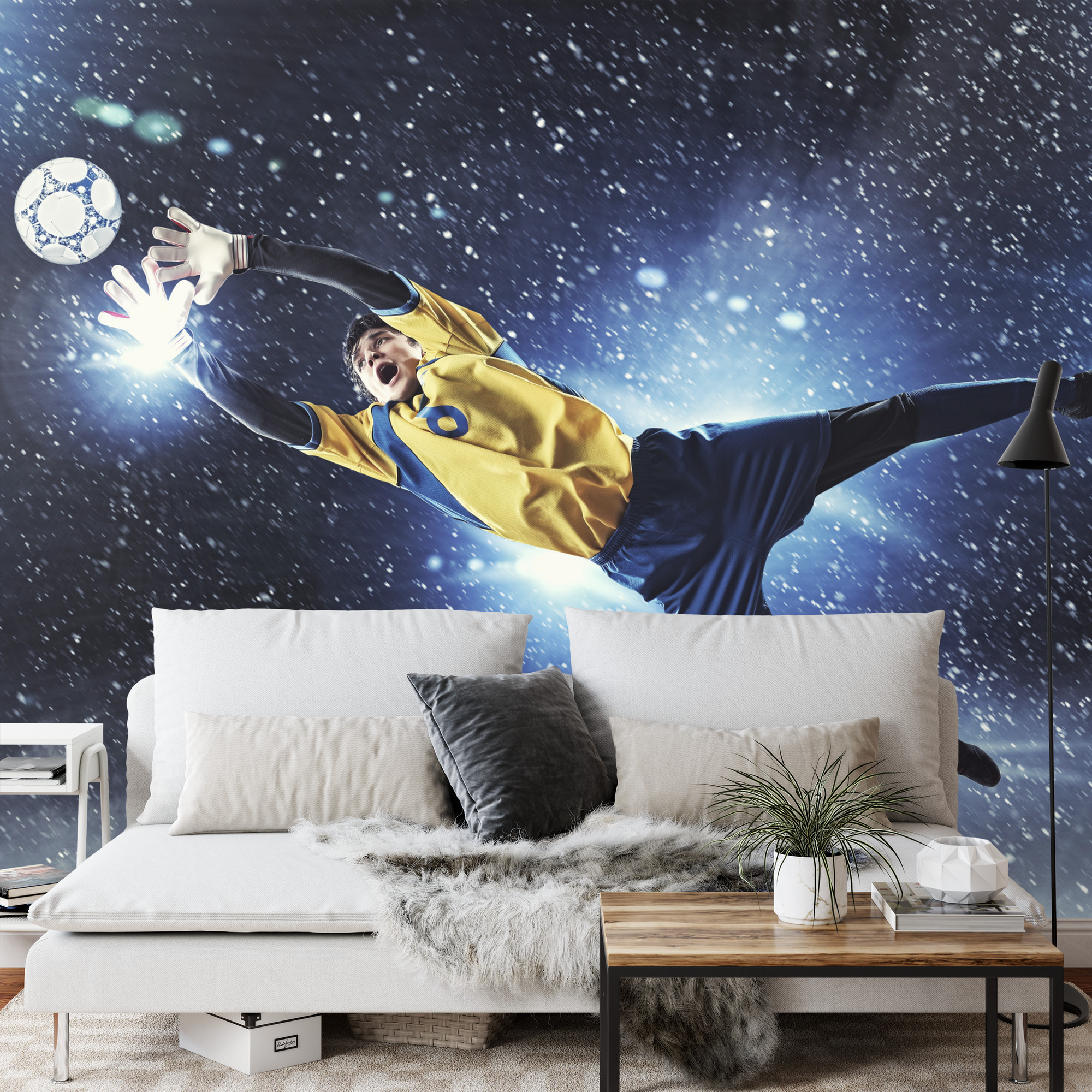 Emaga Fototapeta Bramkarz W Locie Vinyl Strukturalny 450x300