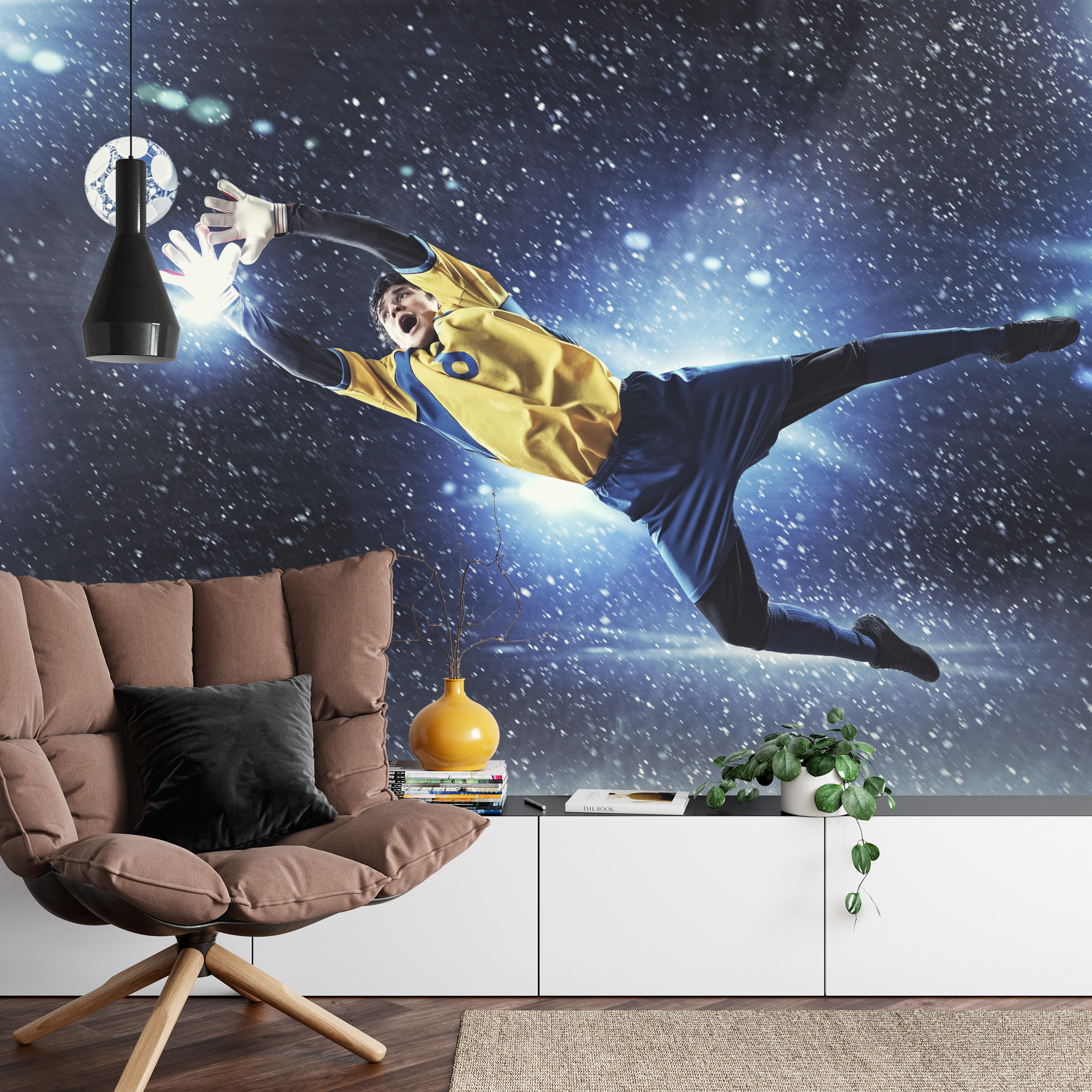 Emaga Fototapeta Bramkarz W Locie Vinyl Strukturalny 450x300