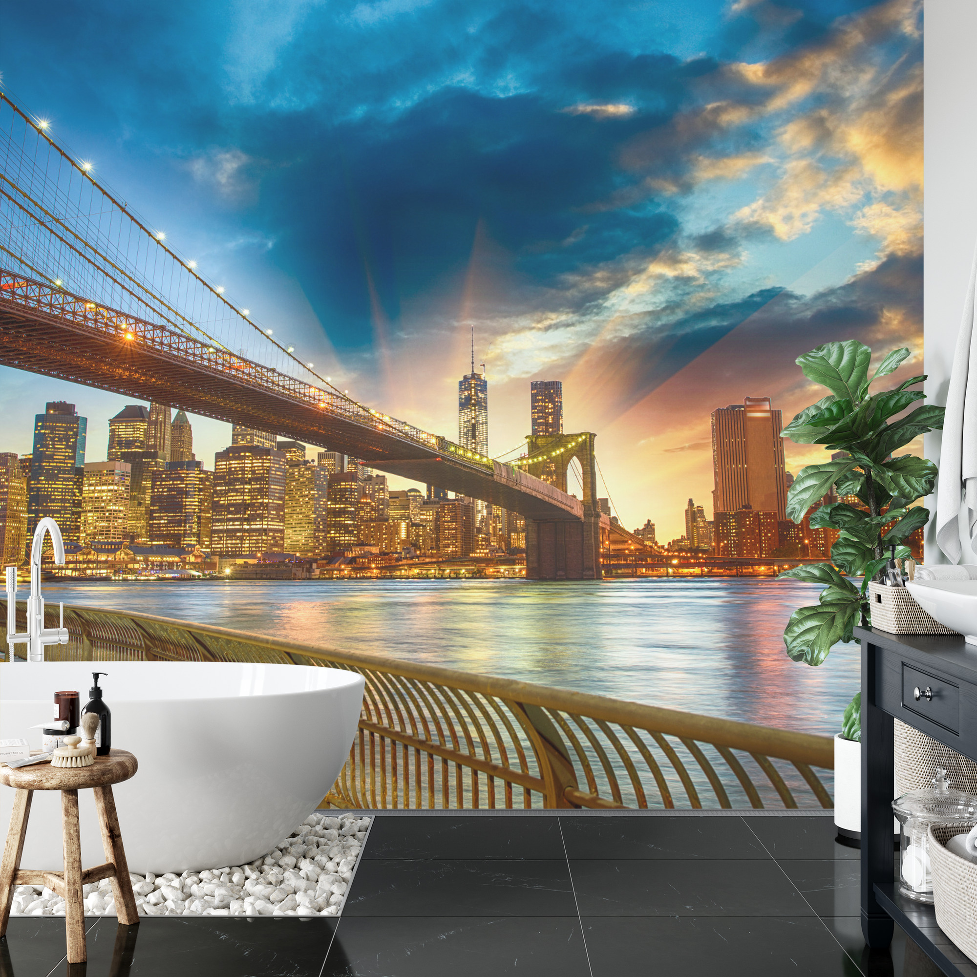 Emaga Fototapeta Widok Na Nowy Jork Vinyl Gładki 368x254